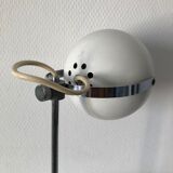 Lamp white eyeball aluminor vintage 1960 lamp