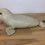 Omersa seal, white leather foot rest