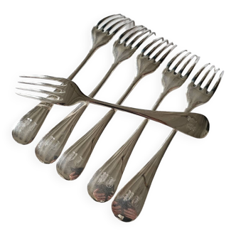 Fourchettes de table en métal argenté ridoux cie