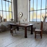 Dudouyt oak dining table 1940