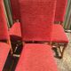 Vintage Louis XIII style chairs sheep bones in beech and velvet.