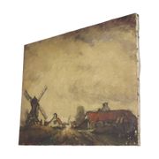 Charming Farmhouse Landscape Painting, Signed Wittouck, 60x80 cm