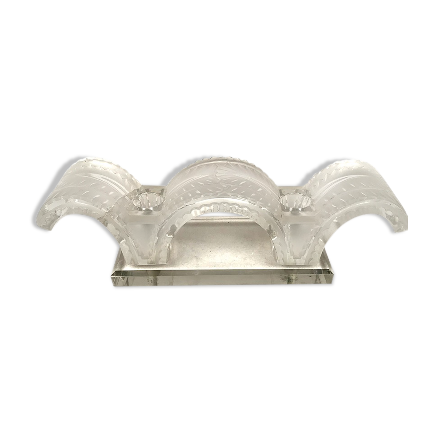 Lalique, Porquerolles model candlestick