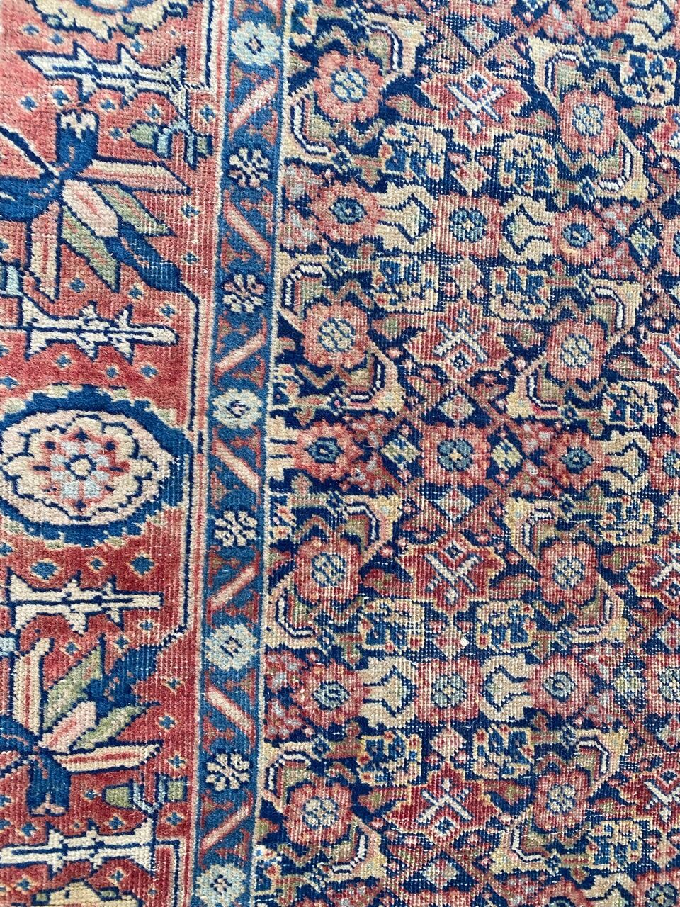 Antique Iranian Tabriz Handmade Rug 134x178 cm