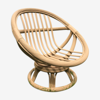 Swivel rattan chair Maugrion