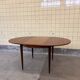 Table à manger ronde extensible en teck vintage