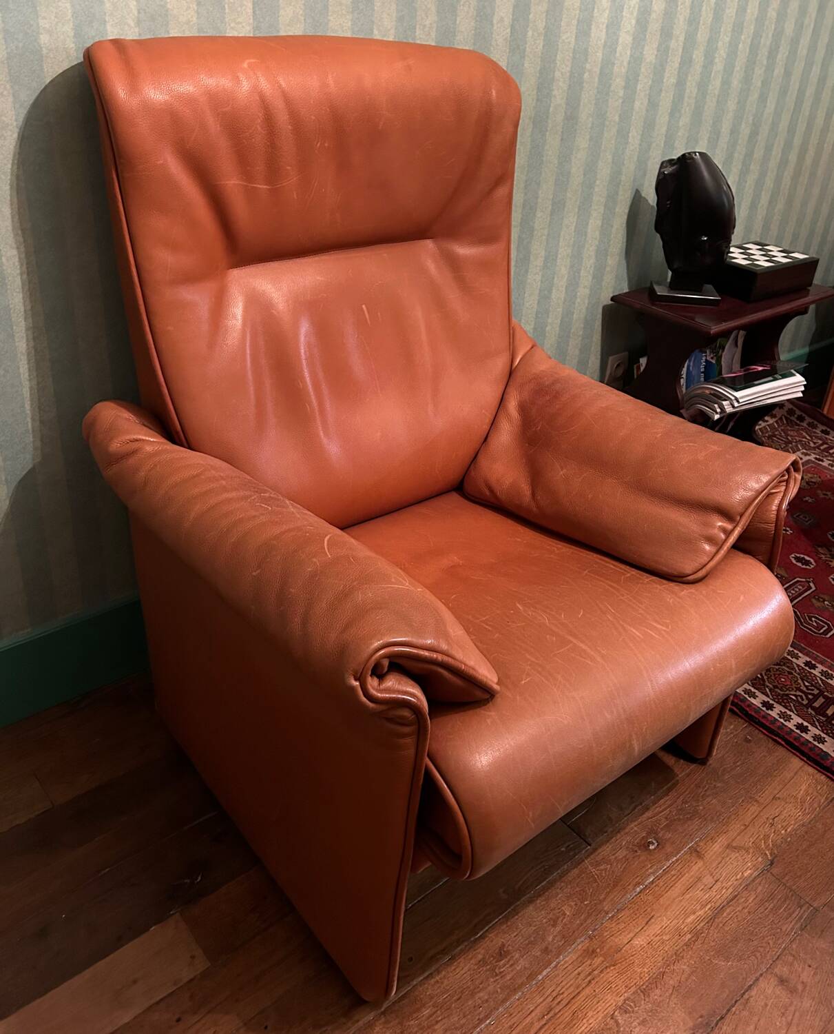 De Sede tan leather rocking chair