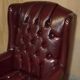 Fauteuil de bureau Chesterfield Wingback en cuir vintage