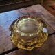 Amber glass ashtray – 1960s–70s