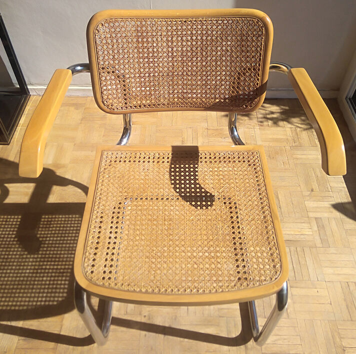 Cesca chair, Marcel Breuer design, Italian edition of the 70s/80s