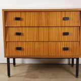 Vintage wood and metal chest of drawers, 1960