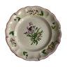 Assiette de Nevers en faïence fin XVIIIe siècle décor floral