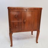 Wooden bedside table with shelf