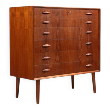Johannes Sorth chest of drawers in teak Nexo Mobelfabrik Denmark 1960