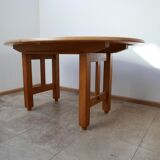 Guillerme & Chambron oak oval french extendable dining table