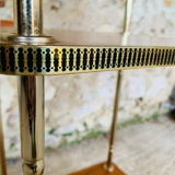 Three-shelf side table in teak and brass 60/70s