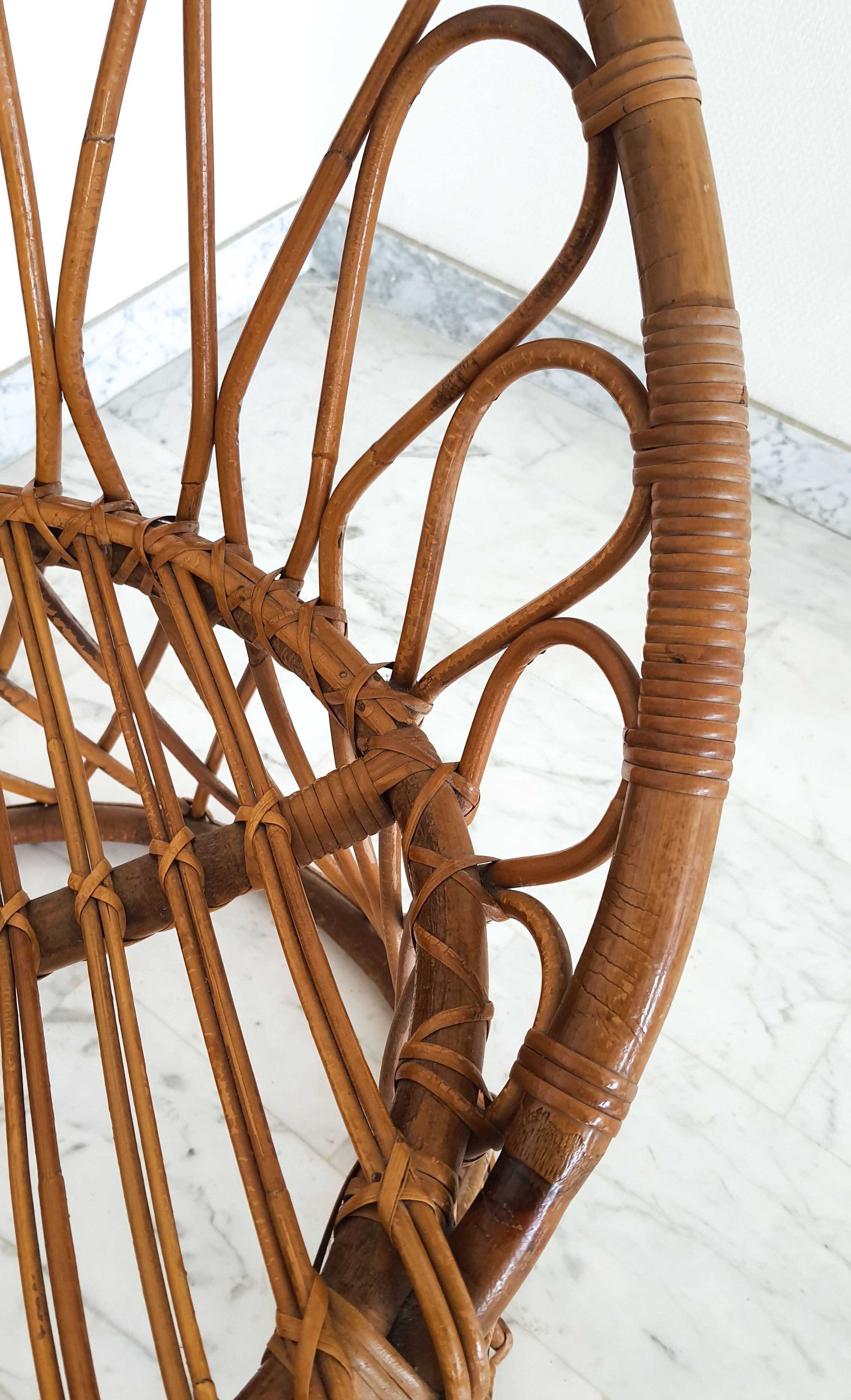 Pair rattan heaters 1960/1970