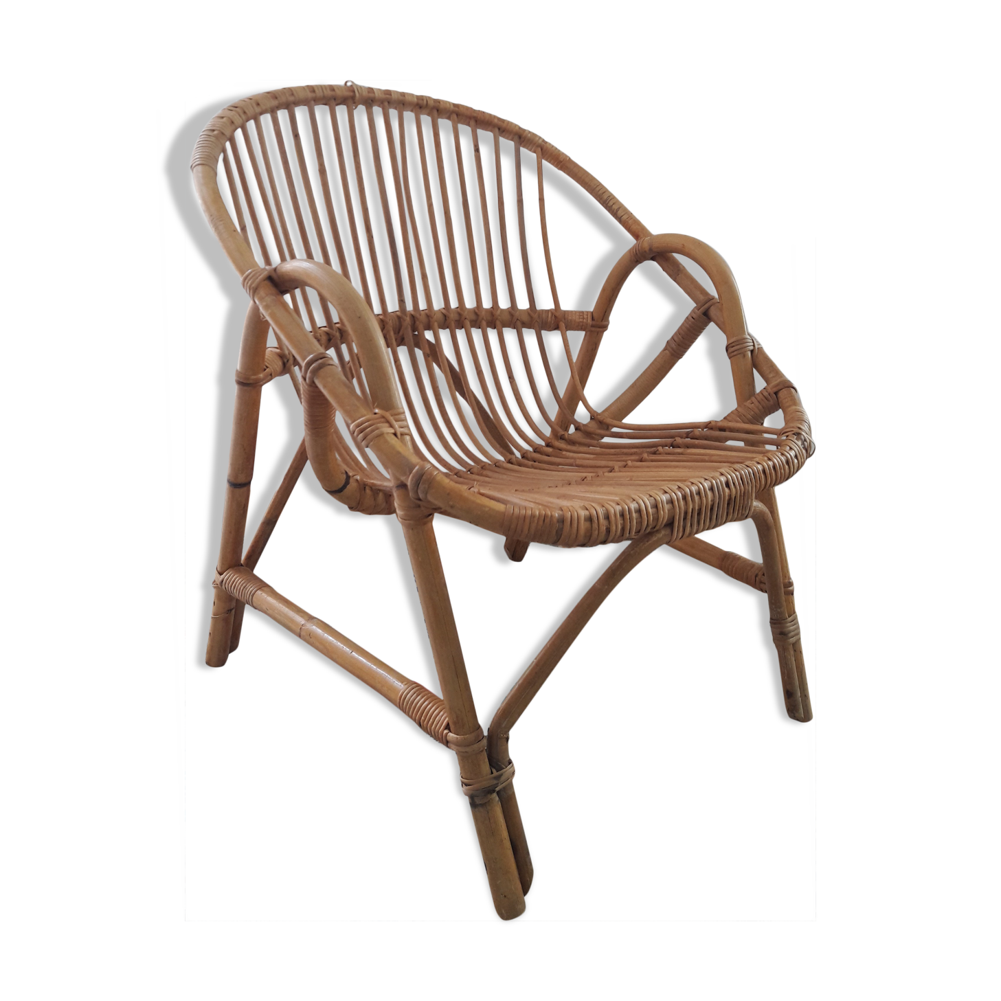 Chair rattan 60s