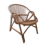 Fauteuil rotin années 60