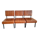 Three 1960 leatherette chairs