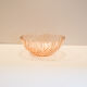 Pink glass salad bowl pink rosaline