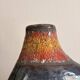Ancient Gouette Vase Ceramic Blue Orange Fat Lava Mosaic