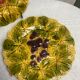 Set of 3 decorative barbotine plates from Sarreguemines.