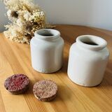 Ancient sandstone mustard pots