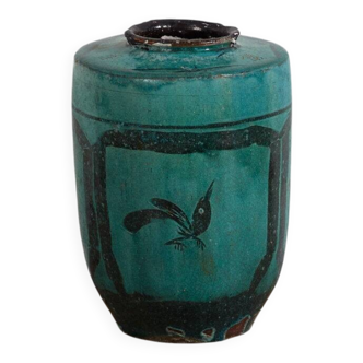 Large ancient turquoise green vase (circa 1820) #30