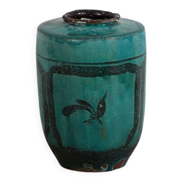 Grand vase ancien vert turquoise (vers 1820) #30
