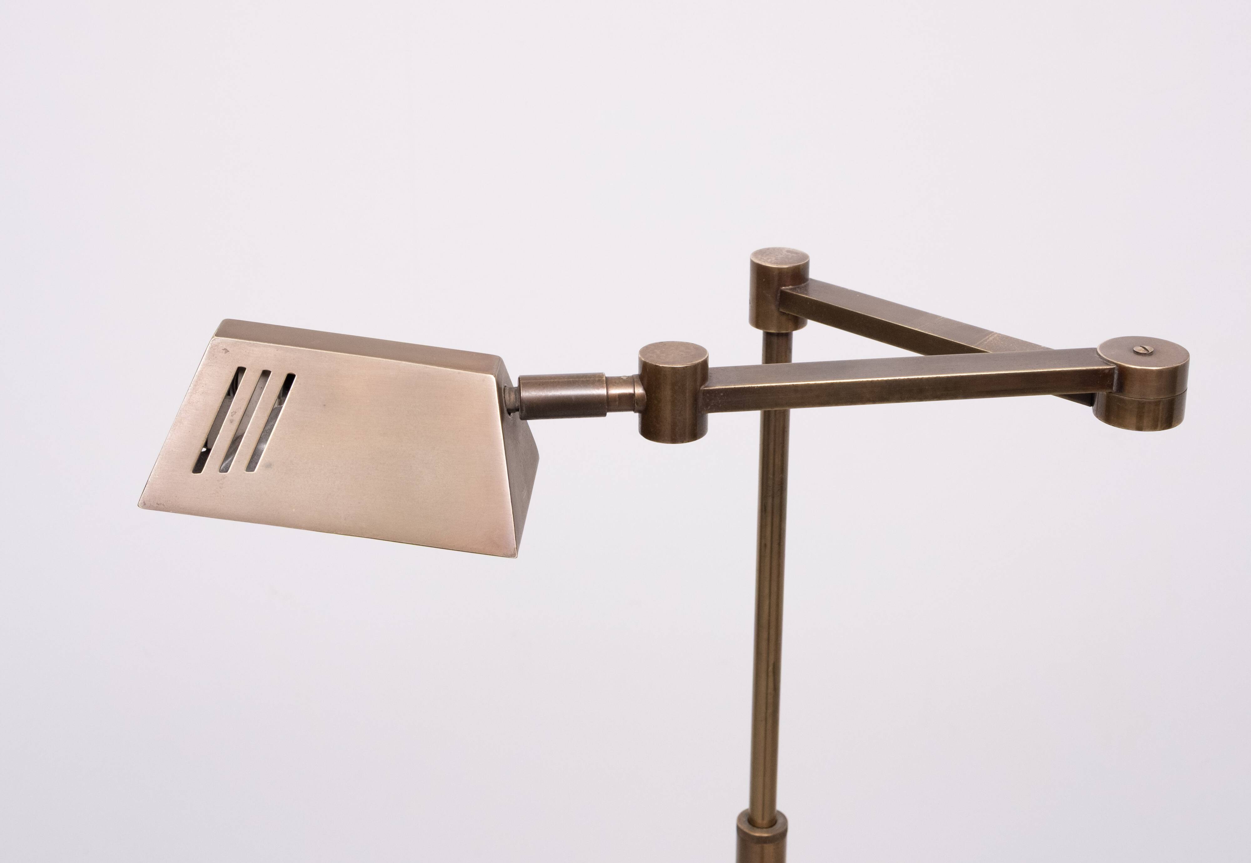 Bronze Library swing arm floor lamp Halogen Germany