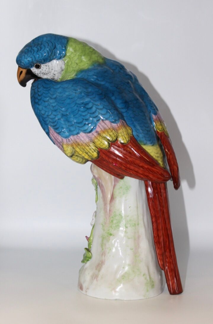 Porcelain Parrot In The Taste Of Meissen XX