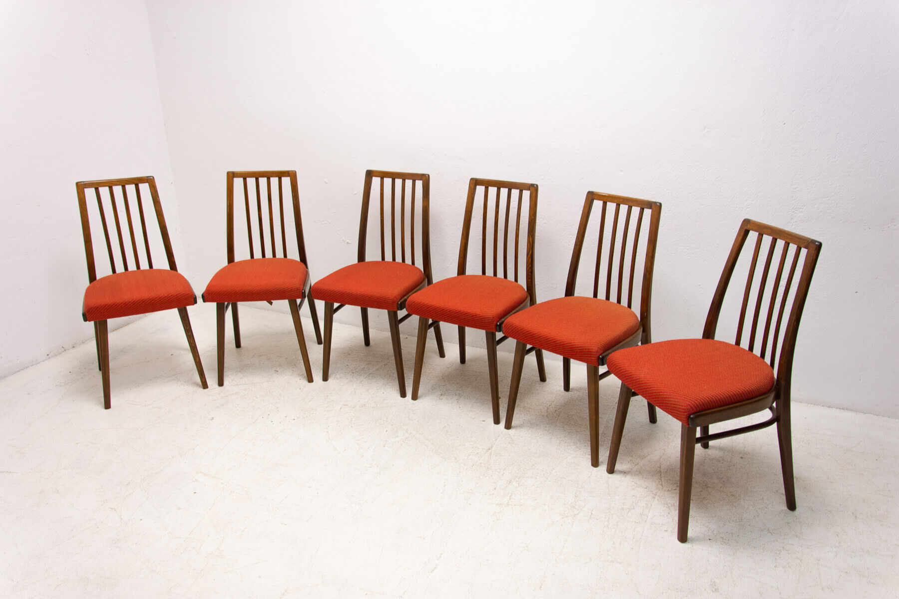 6 mid century dining chairs by Jitona, 1970s