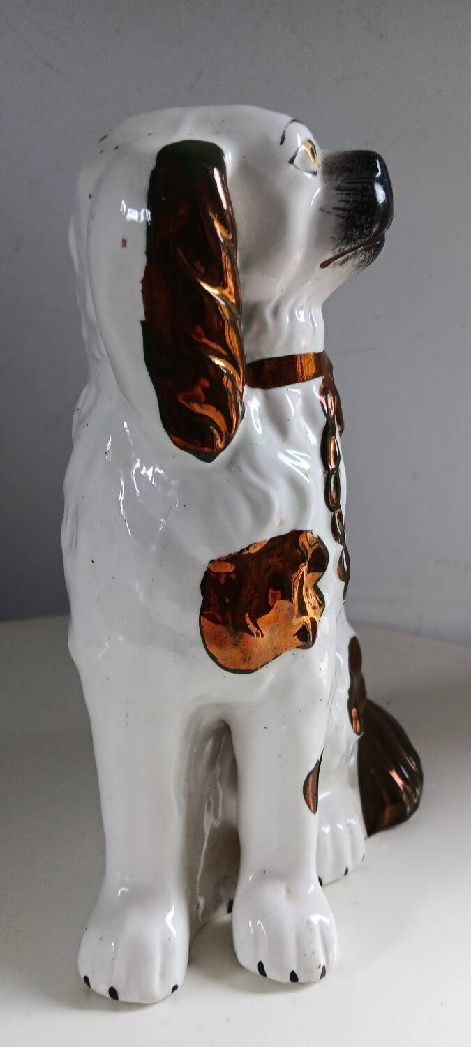 Jersey earthenware Staffordshire dog