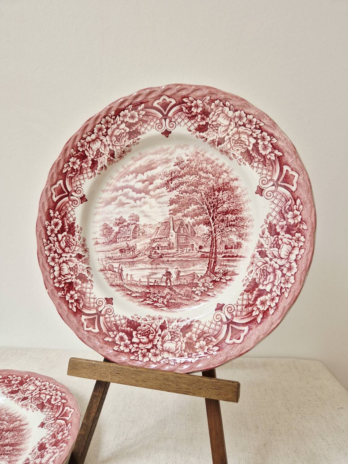 Set of 2 English porcelain plates - Grindley Staffordshire