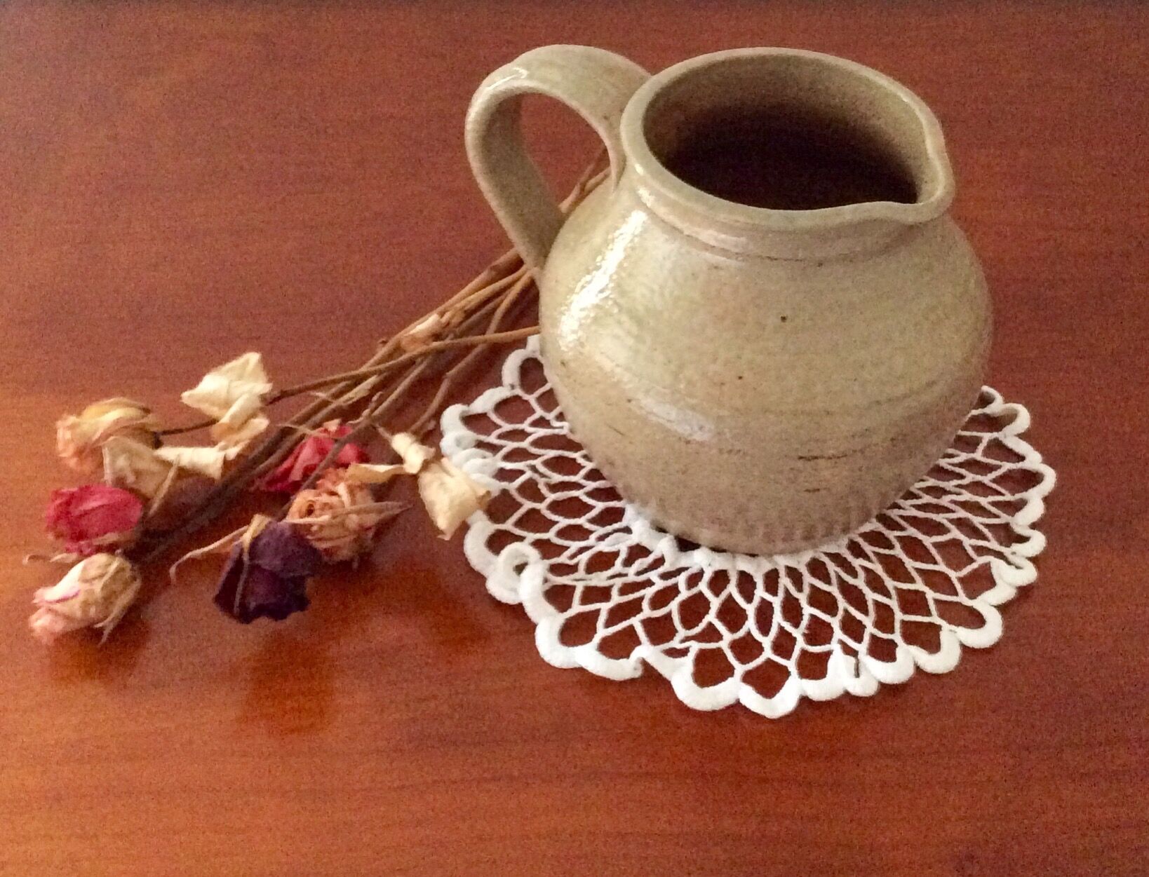 Glazed sandstone jug pitcher