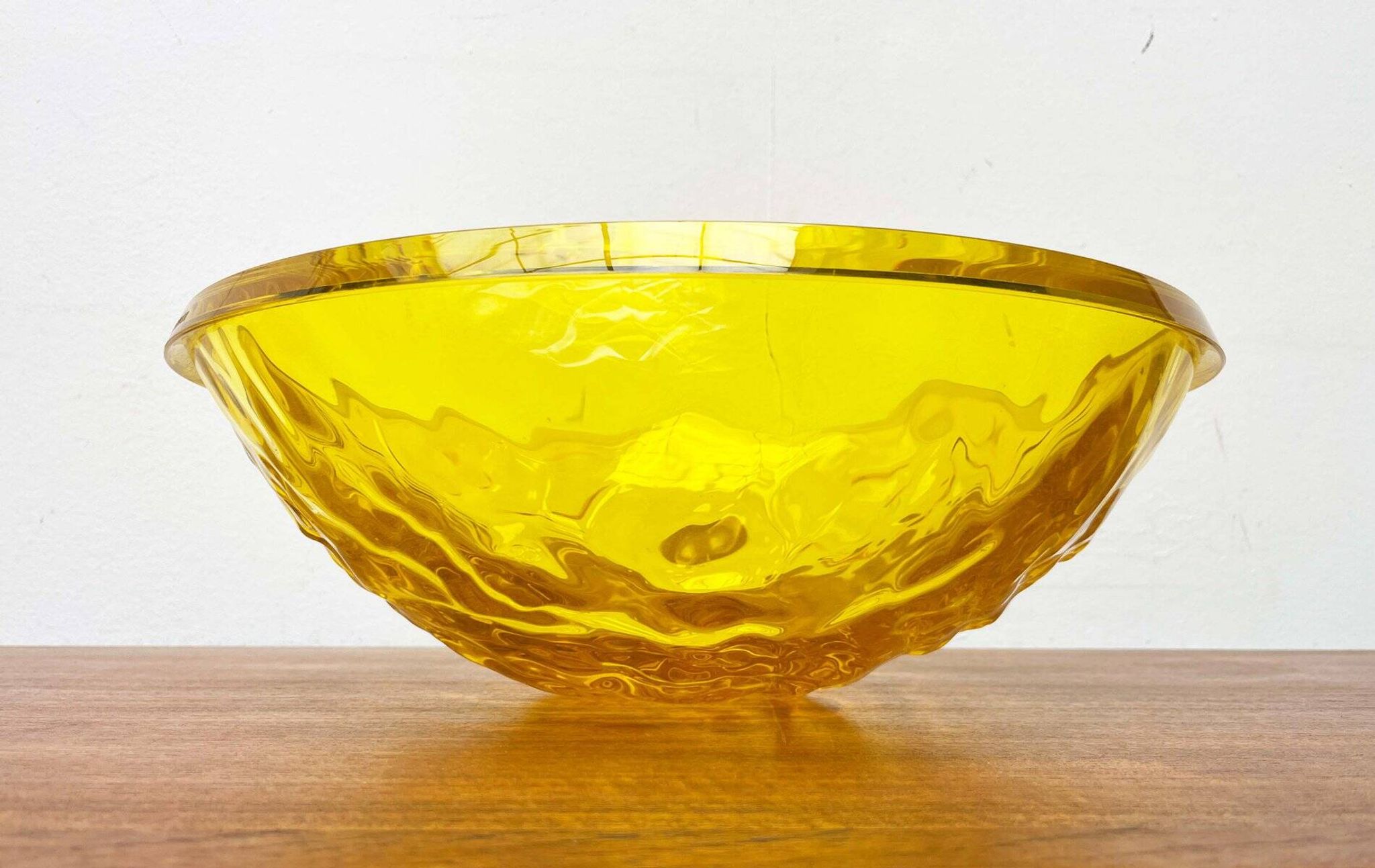 Vintage Italian Large Rare Yellow Moon Bowl from Mario Bellini for Kartell