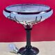 Large plant bowl vase of Thistles Signed Le Verre Français Art Nouveau 192