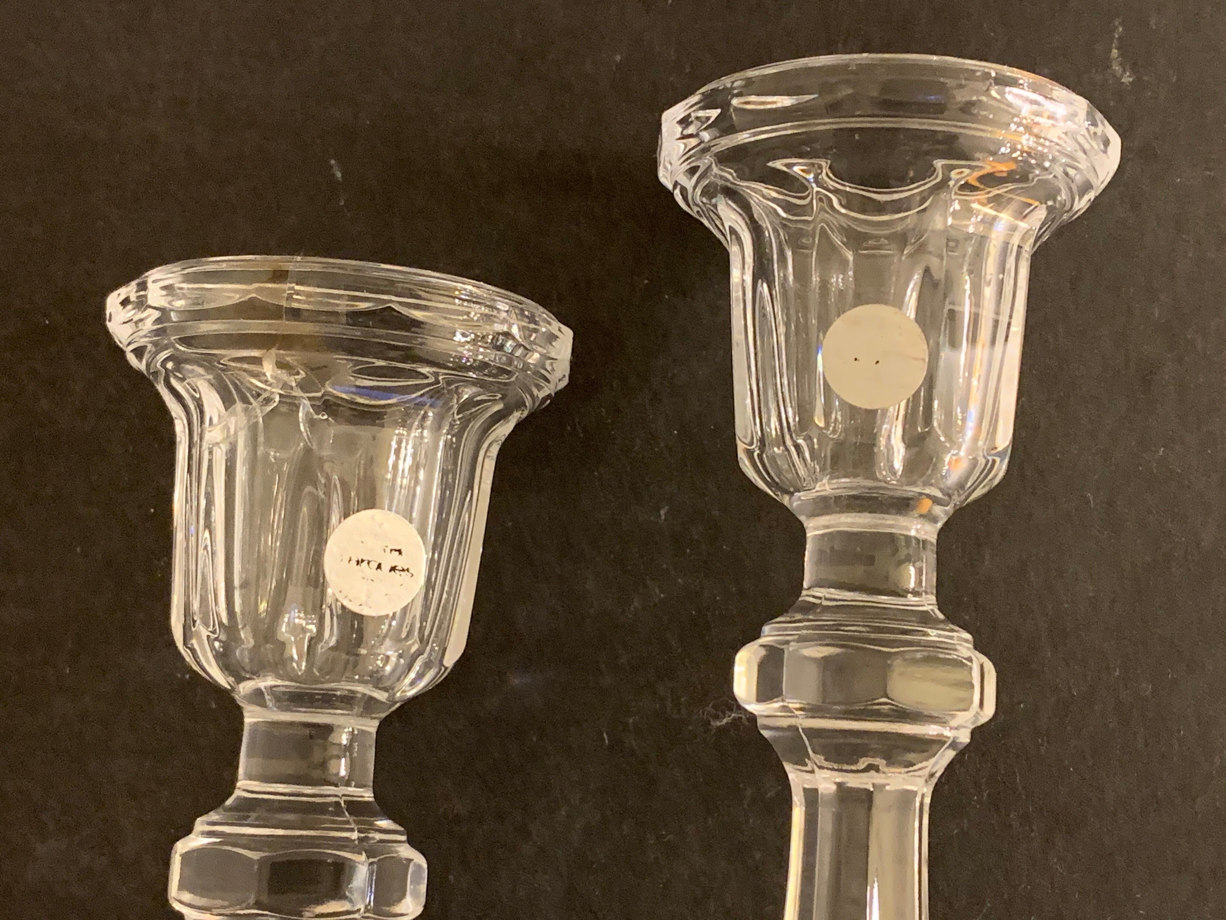 Pair of Arques crystal candlesticks