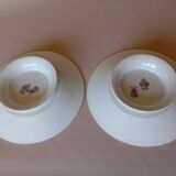 Pair of KG Lunéville "Vittefleur" pedestal dishes, early 20th century