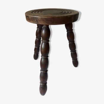 Wooden tripod stool