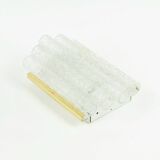 Mid Century Modern Ice Glass Wall Light From Doria, Germany, 1960s