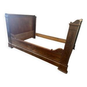 lit ancien en bois 120