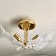 3-sheet Murano glass ceiling lamp for Novaresi