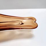 Rusty Orange Sommerso Murano Glass Bowl / Centerpiece, Italy