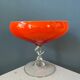 Vase / verre de style Murano vintage rouge