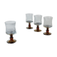 4 verres à vin Luminarc pieds ambrés