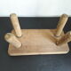 Vintage footstool in light wood