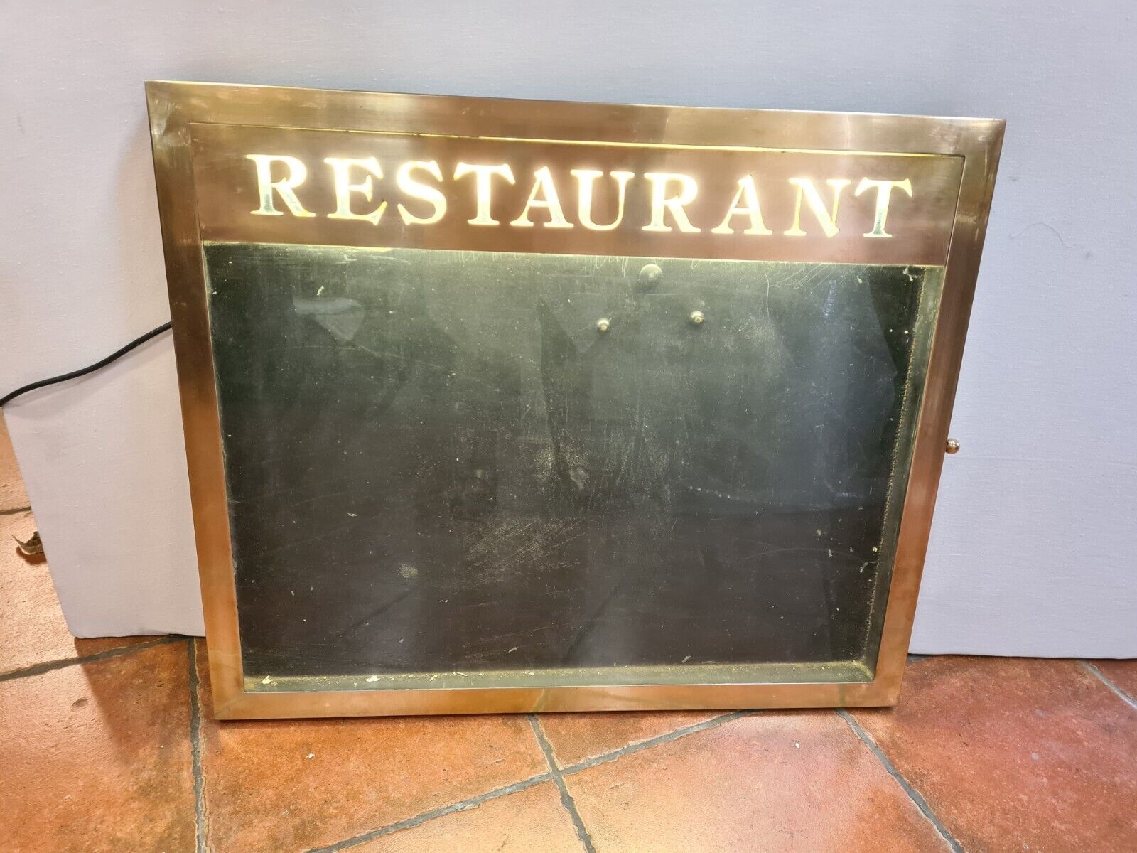 brass restaurant menu holder