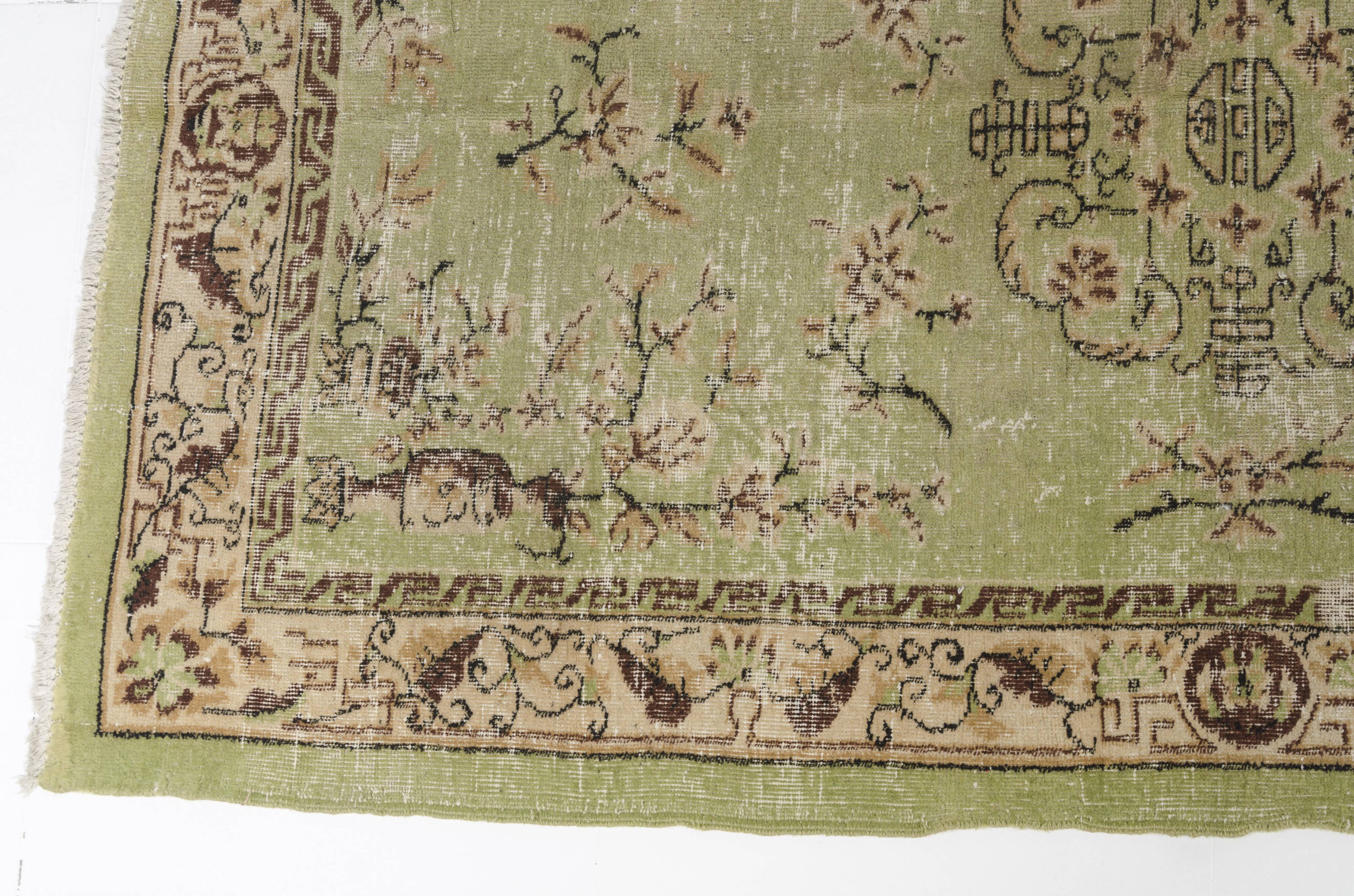 Green Oushak Turkish Carpet sku 861